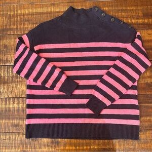 Striped Black and Pink Women's Sweater